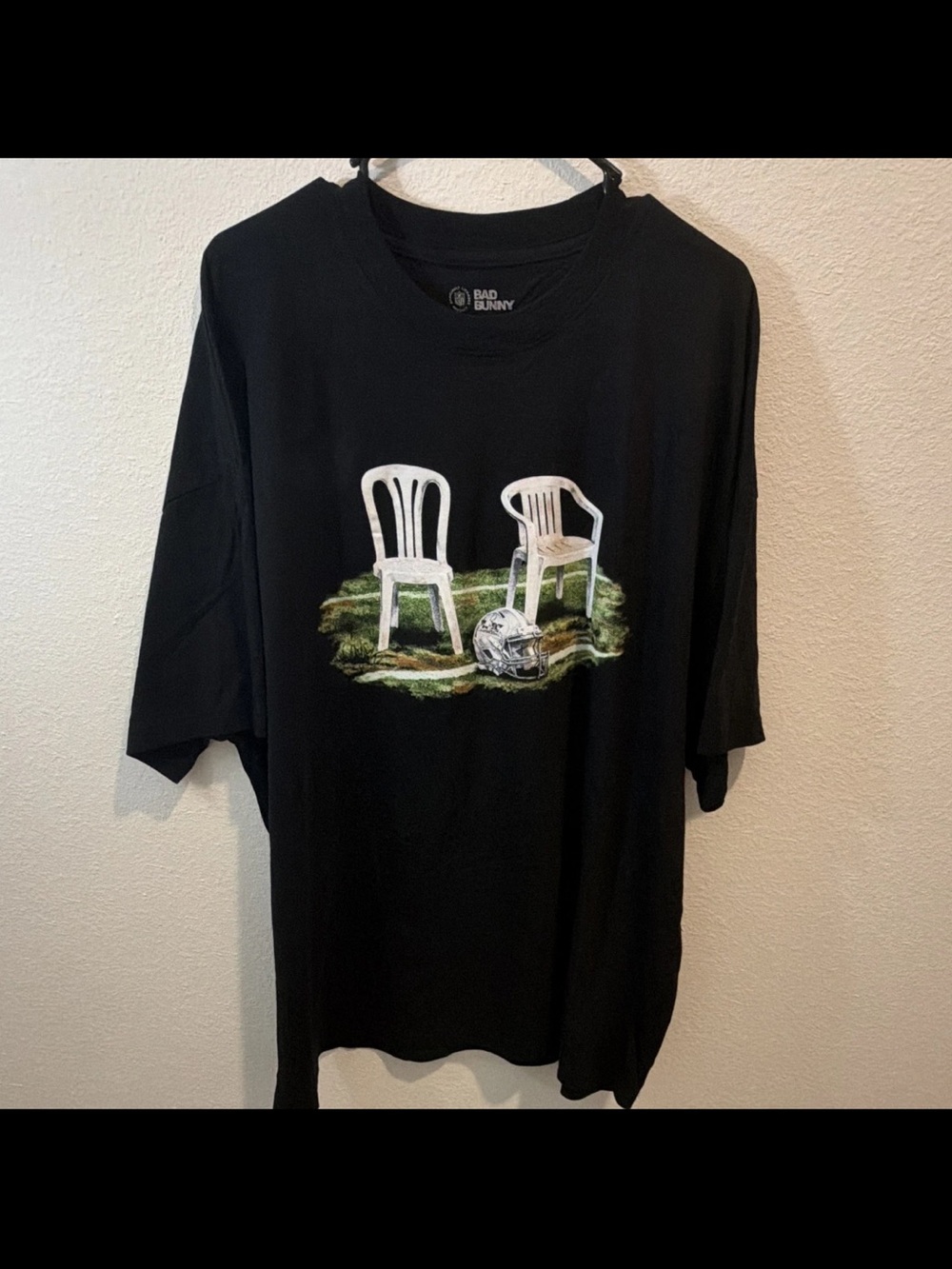 Bad Bunny Super Bowl LX NFL Black T-Shirt Football Shirt Size XXL NWOT